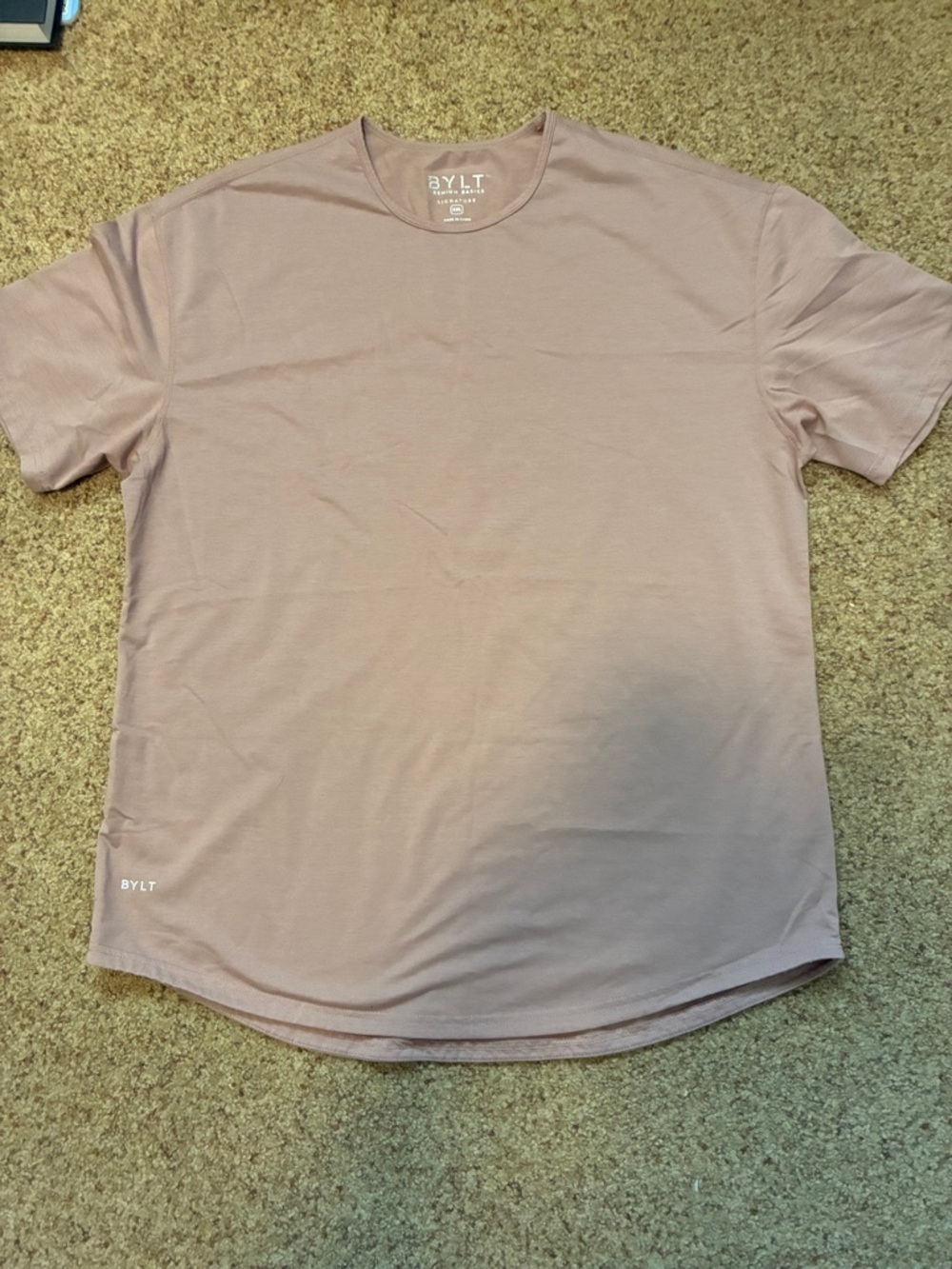 BYLT Basics Crew Neck T-Shirt in Dusty Rose
